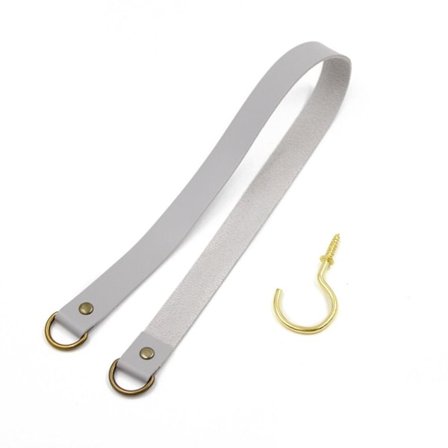 Gardinholder Reb Læder Tiebacks LYSEGRÅ