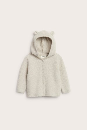 Kappahl | Kardigan z dzianiny bouclé | Melanżowy beż