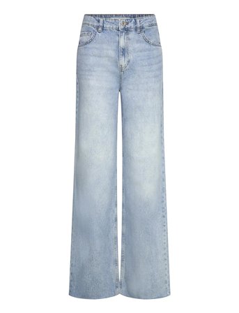 Danila High-Waisted Wide-Leg Jeans Blue Mango