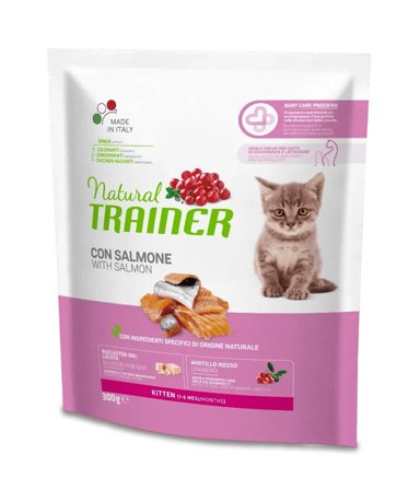 Natural Trainer Kitten Crocchette Con Salmone Per Gatti Cuccioli