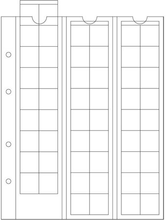5 stk. lommer - OPTIMA M54 - Til mønter op til 20 mm i dia