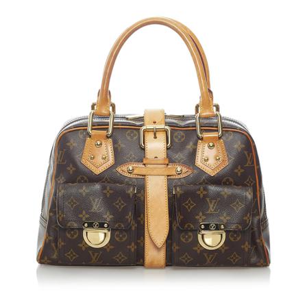 Louis Vuitton Vintage Monogram Manhattan GM Canvas Monogram Canvas France Brun, Dame Vintage Tasker, Størrelse: ONE Size