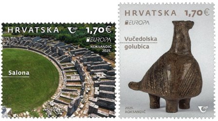 Kroatien - EUROPA 2025 Nationale arkæologiske opdagelser - Postfrisk sæt 2v