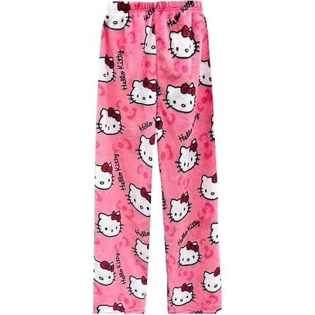 Söpöt sarjakuva-pyjamat naisille painetulla flanellipyjamalla lämpimään kodin nukkumiseen graffitihousut M