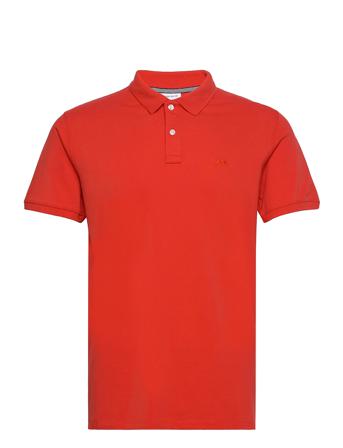 Polo Tee S/S Polos Short-sleeved Punainen Lindbergh
