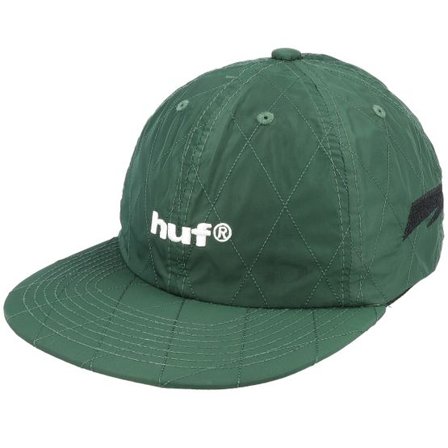 HUF - Grön snapback Keps - Lightining Quilted 6 Panel Hat Forest Green Strapback @ Hatstore
