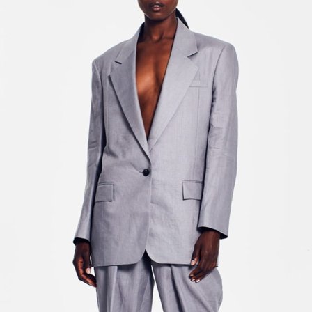 ONE AND OTHER Luca Linen Blazer Kavajer Dam Grå 34