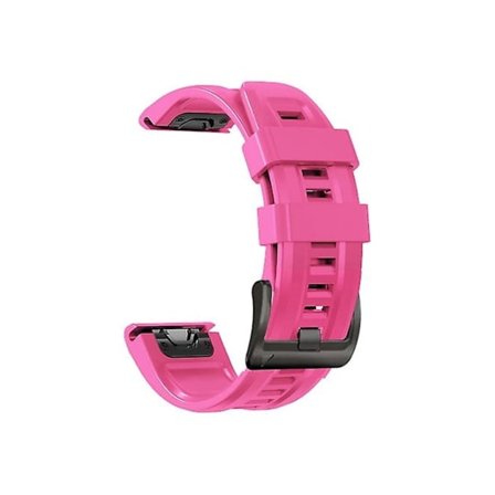 Rem för Garmin Fenix 6X26Mm Silikon Sport Ren Färg Klockarmband Rosa