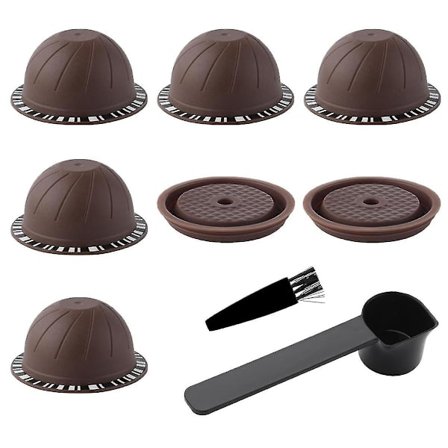 Påfyllbar kaffekapsel for Vertuoline & Vertuo Pod, 150 ml kaffekapsler for Nes Presso Vertuo kaffemaskin (FMY)