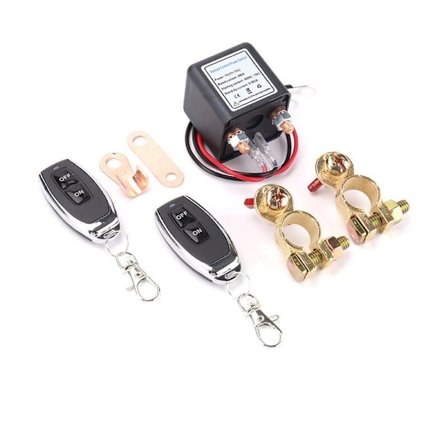 Fjernbetjent batterifrakoblingsafbryder, DC 12V bilfrakoblingsafbryder, tyverisikring, hovedafbryder med fjernbetjent kobberterminal til bil (12V120A)