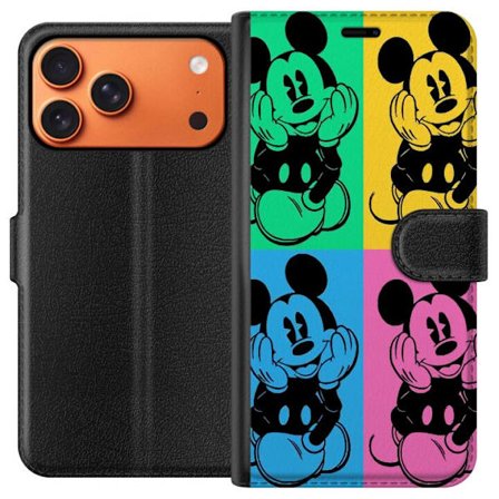 Kompatibelt Plånboksfodral till Apple Apple iPhone 17 Pro Max Mickey Mouse popkonst affisch färgglad Disney retroserie tecknad ikonisk figur Andy Wa