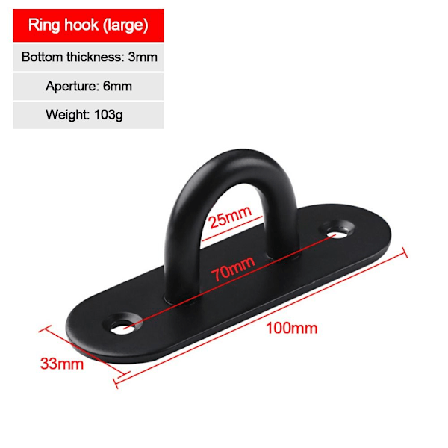 1 kpl Seinäkoukku Kattokiinnike Ripustin SUURI SOIKIO MUSTA SUURI SOIKIO