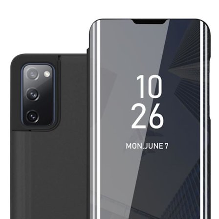 Coque för Samsung Galaxy S20 FE i TOURMALINE SVART Skyddsskal med spegel