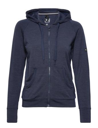 W Essential Zip Hoodie Huppari Sininen Super.natural