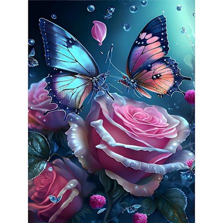 1 st Butterfly Diamond Painted, 5D DIY Broderad Diamond Painted