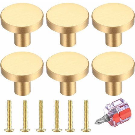 Möbelknoppar i guld, runda skåpknoppar, 20 25 mm