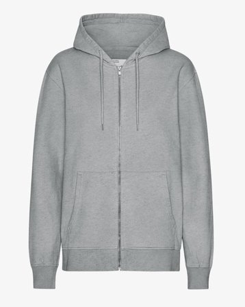 Classic Organic Zip Hood - Heather Grey - Male - XL