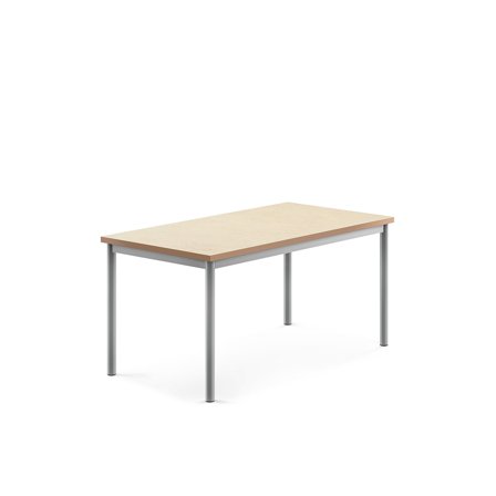 Tisch SONITUS, 1200x700x600 mm, Linoleum beige, alugrau