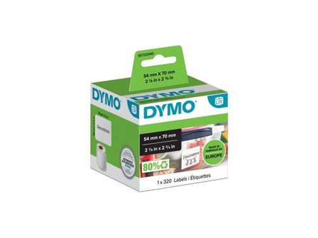 DYMO Etikett LW 70x54mm 320/fp - Lyreco - Kontorsmaskiner - Etikettskrivare och etiketter - Etiketter - Dymo