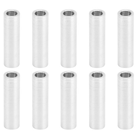 10 st Runda Distanser Aluminiumlegering Ogängade Stödmonteringar 6 mm Ytterdiameter Lång 20 mm