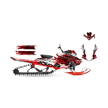 SweTown Dekalkit Wings-White-Red - Ski-Doo Summit X 850 E-Tec 175 2018-2022