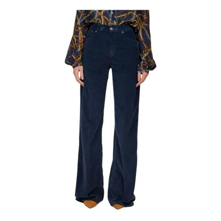 Dondup, Wide Trousers Blauw, Dames, Maat:W30