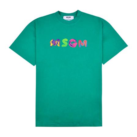 Msgm, T-Shirts Zielony, Mężczyzna, Rozmiar: XS