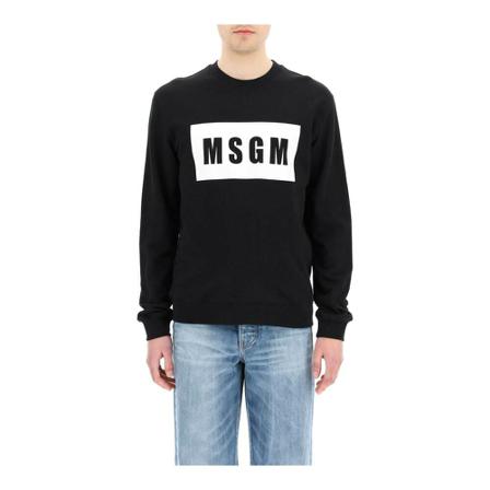 Msgm, Sweatshirt Zwart, Heren, Maat:M,Cotton