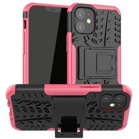 Iphone 12 Mini - Ultimata Stöttåliga Skalet Med Stöd - Rosa Pink Rosa
