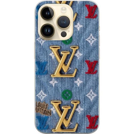 Kompatibelt Mobildeksel til Apple iPhone 15 Pro LV Mønster Luksus Mote Designer
