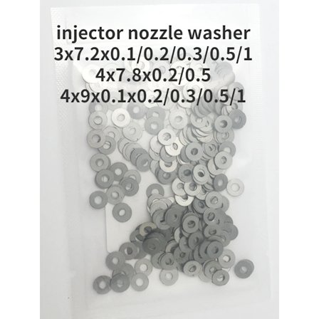 TANTESTO 100 ST 3x7,2x0,1/0/2/0/3/0/5/1 mm Diesel Common Rail Injektor Tryckjusteringsbricka Packningar för Cummins STR AOWEI