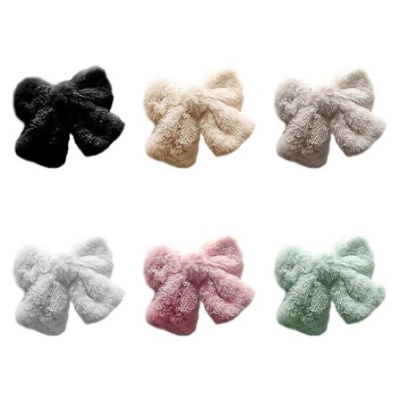 6 st stora rosett hårklämmor Dam Varm Elegant Rosett Hårtillbehör