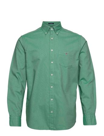 Reg Oxford Shirt Bd Skjorte Uformell Grønn GANT