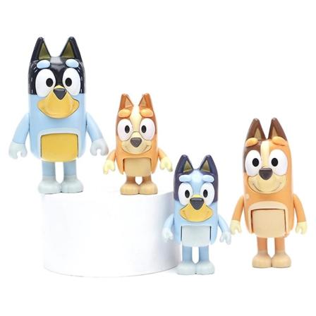 Cartoon Animation Bluey Playtime Toys Model Figures Lasten lelu 12 kpl Joululahja 8PCS
