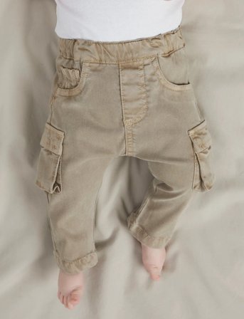 name it Nbmben Baggy Cargo Twi Pant 8950-Po Noos - Beige - 74