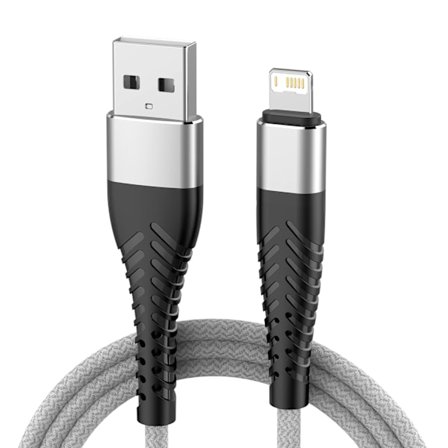 Snabb USB-kabel för iPhone 13 14 12 11 Pro XS Max 5 6 7 8 Plus SE iPad Origin 3M Sladd Mobiltelefon Sladd Data Laddare Kabel VIT