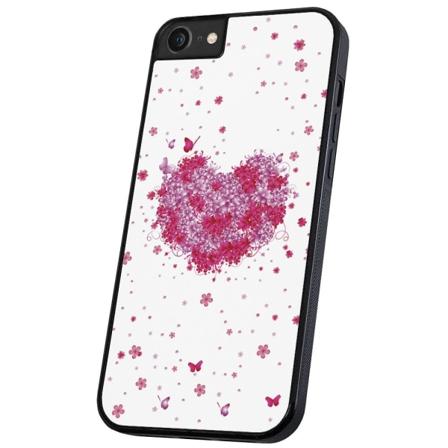 iPhone 6/7/8/SE - Cover/Mobilcover Blomsterhjerte Multicolor