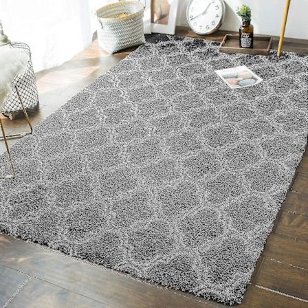 Geometriska sovrumsmattor - 5 X 8 fot Shaggy Area Matta Mordern inomhus för vardagsrum Flickor Pojkar Barnrum Sovsal Plantskola Hem Semesterinredning 