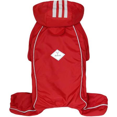 Röd Hundregnoverall Med Reflexer Och Foder Och Avtagbar Huva Red Xl