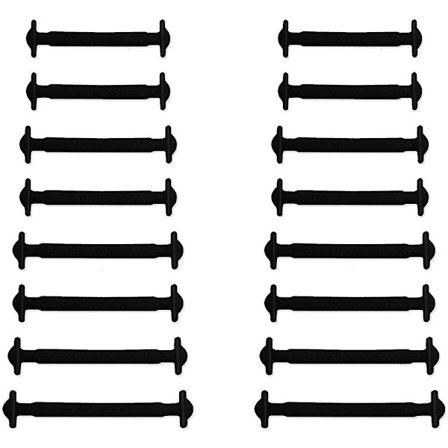 Ingen bindebånd, silikone flade elastiske snørebånd til børn og voksne til sport