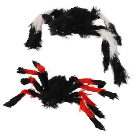 2 stk. Falske Edderkopper Plys Edderkopper Realistisk Udseende Edderkopper Ha