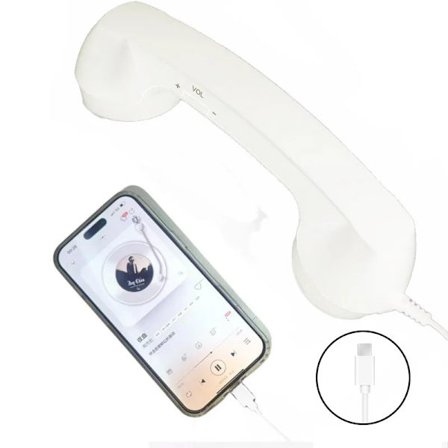 Kablede Type-C hovedtelefoner med et klassisk retro design og lydstyrkekontrol