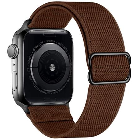 iWatch 7 uusi joustava nylon s dett v venytetty kudottu Apple-hihna Ruskea 42mm44mm45mm Brown