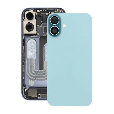 iPhone 16 Plus Baksida Glas med Magnet och Kameralins - Grön