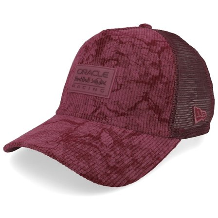 New Era - Motor Rød trucker Kasket - Red Bull Cord 9FORTY E-frame Burgundy Trucker @ Hatstore