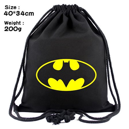 Marvel Series Canvas Beam Bag Student Ryggsäck Batman Svart