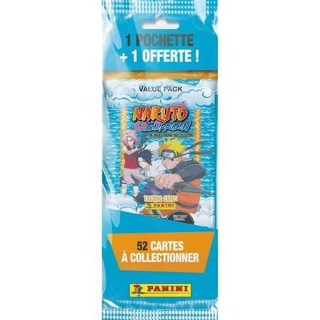 Fettpaket 1 ficka köpt + 1 gratis - PANINI - Naruto - 52 kort