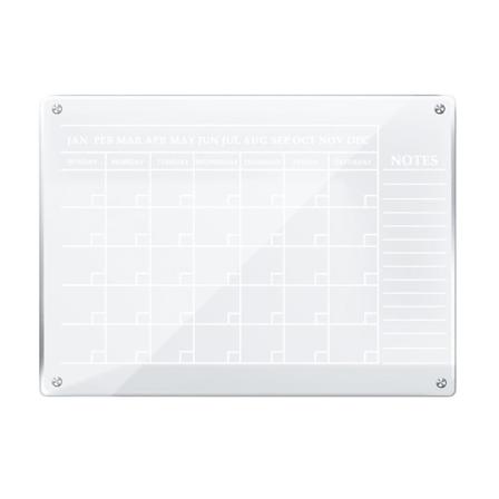 Hjemmeværktøjssæt Tørviskningskalender Plan Hvidtavle Transparent Akryl Magnetisk Kalender Tørviskningsbræt Magnetisk Køleskabsmagnet