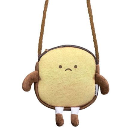 Brødskiver Form Plysjveske Lett Slitesterk Skulderveske for Utendørs Dating (Fww)