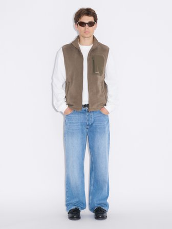 Holzweiler - Dovre Fleece Vest - Taupe - Mens - Extra Large